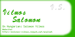 vilmos salomon business card